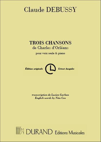 Trois Chansons de Charles d'Orléans - Transcription de Lucien Garban - pro harfu